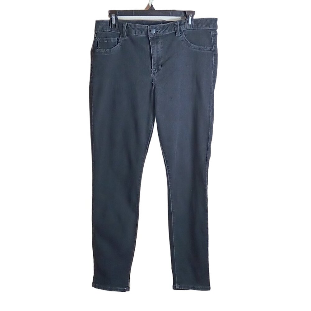 D. Jeans Skinny Jeans Womens 14 Black Mid Rise Stretch Denim